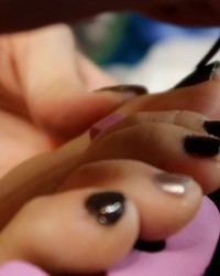 Nail Painting (Gray) photo
