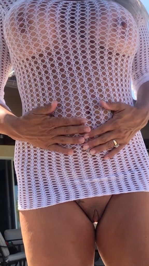 Cait’s Pussy Peaking Out