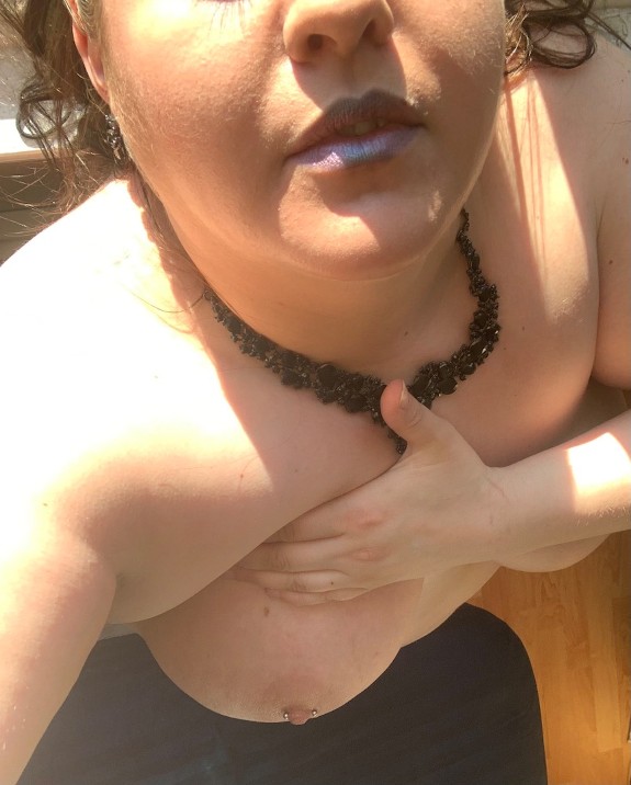 Rainbow Goth Makeup on a Perfect Natural BBW Babe