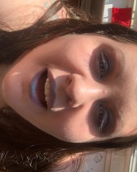 Rainbow Goth Makeup on a Perfect Natural BBW Babe photo