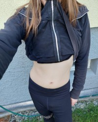 tummy flashing photo