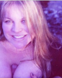Hot Blonde Slut Sucks Cock for Cumshot on Tits photo
