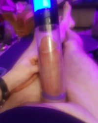 pumped up dick with penis pumps photo