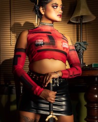 Chun Li meets Harley Quinn Sam SIngh Cosplay photo