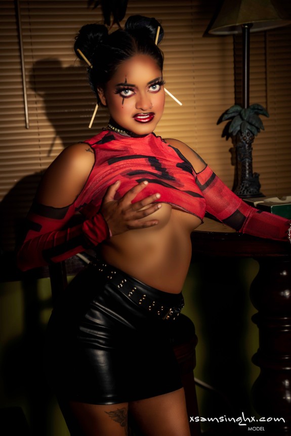 Chun Li meets Harley Quinn Sam SIngh Cosplay