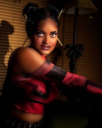 Chun Li meets Harley Quinn Sam SIngh Cosplay photo