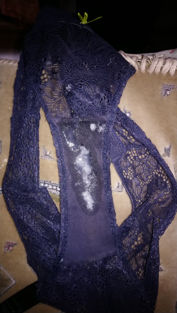 Gf's dirty panties, her toys, my cumshots and creepshots of her