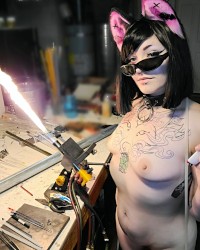 Glassblowing nudes photo