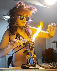 Glassblowing nudes photo
