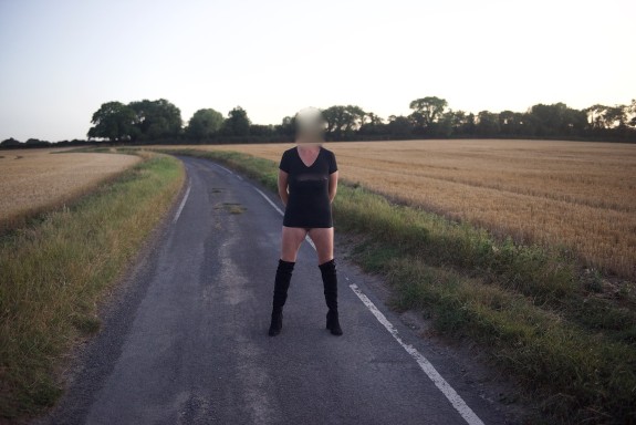 Teasing on a sunny afternoon walk