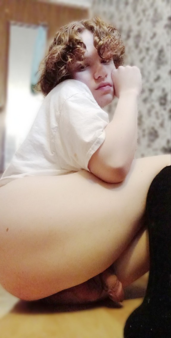 Cute Trans Girl"s Ass and Girl Cock