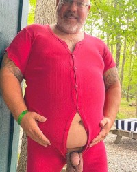 Fat Farmer grandpa Big bull balls photo