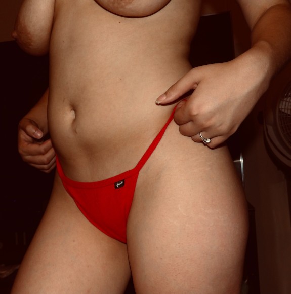Sexy red thong photo