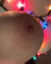 Festive boobs photo