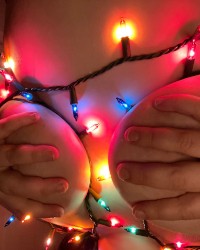 Festive boobs photo