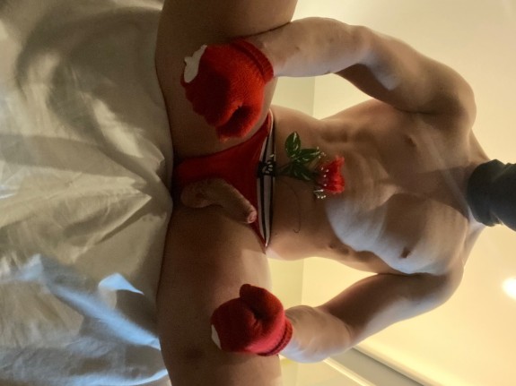 Dave in his mask lovin red