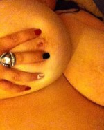 Wifey showing off her huge titties