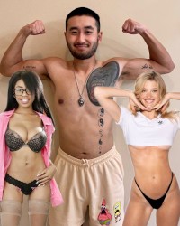 Me myself with 1 European & 1 Black chick photo