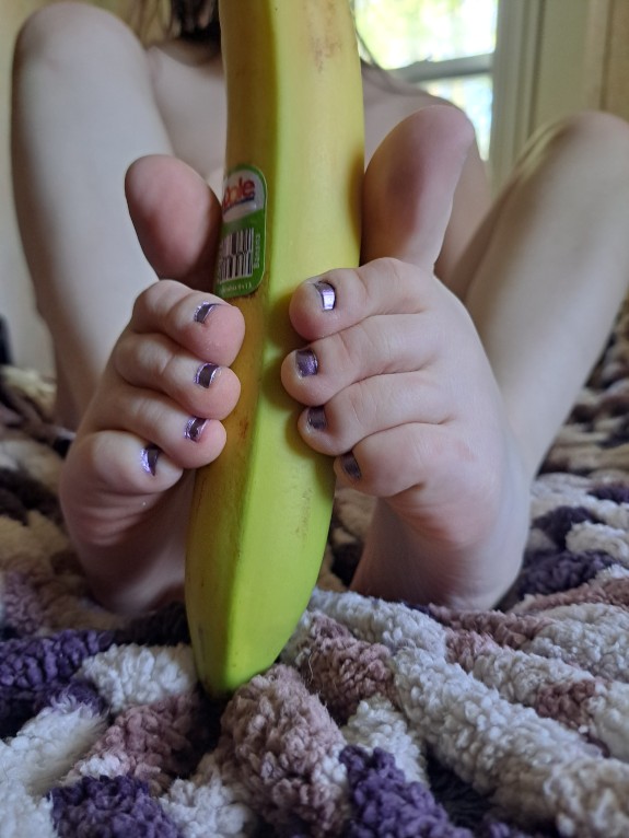 Holding a banana ;-)