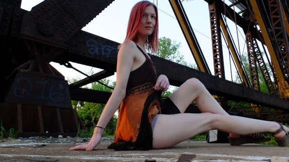 Outdoors, Step, Photoshoot, skinny, up-skirt, fun, adventures
