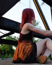 Outdoors, Step, Photoshoot, skinny, up-skirt, fun, adventures photo