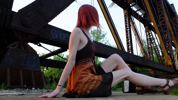 Outdoors, Step, Photoshoot, skinny, up-skirt, fun, adventures