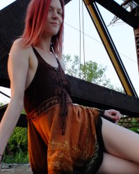 Outdoors, Step, Photoshoot, skinny, up-skirt, fun, adventures photo