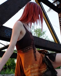 Outdoors, Step, Photoshoot, skinny, up-skirt, fun, adventures photo