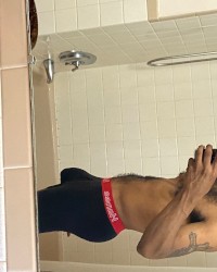 Bored in bathroom photo