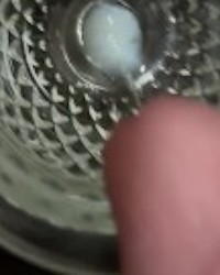 cumming in stemware 500 likes and I’ll drink it all next time photo