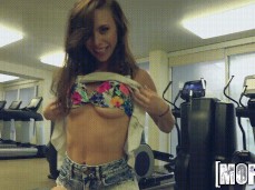 Anya Olsen underboob in bikini gif