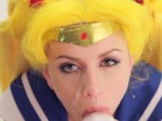 sailor moon cosplay facial gif