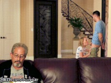 blowing behind dad gif