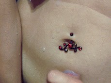 Cumshot in shower from handjob om womens tummy gif