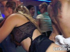 Hot stockings gangbang gif