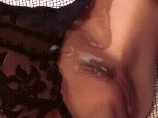 Cum on Silvie's Beautiful Pussy gif