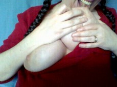 Sucking my Big Titties gif