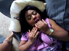 she loves to play with cum in her mouth gif