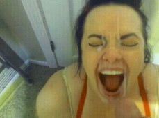 Beautiful mild gets drenched in hot cum gif