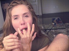 Playing with her food gif