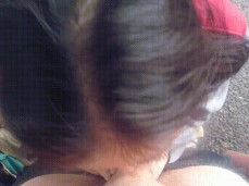 girl sucks deep outside gif