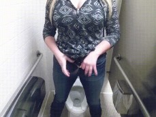 #busty  #public bathroom gif