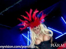 SHOWGIRL TAKES ON HUGE BLACK COCK gif