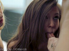 gorgeous girls share cock gif