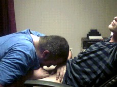 Cute straight blonde guy gets gay blowjob gif