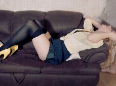 Slow, Sensual CFNM Deepthroat gif