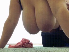 Huge Naturals Swing During Doggystyle gif