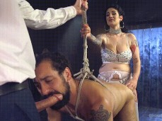 bound cocksucking and pegging gif