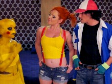 bootleg alien pikachu with misty and ash ketchum gif