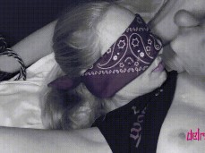 blindfold cumshot gif